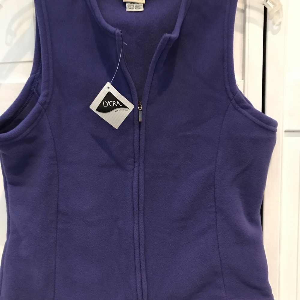 LL Bean NWT Purple Lycra fleece vest -S